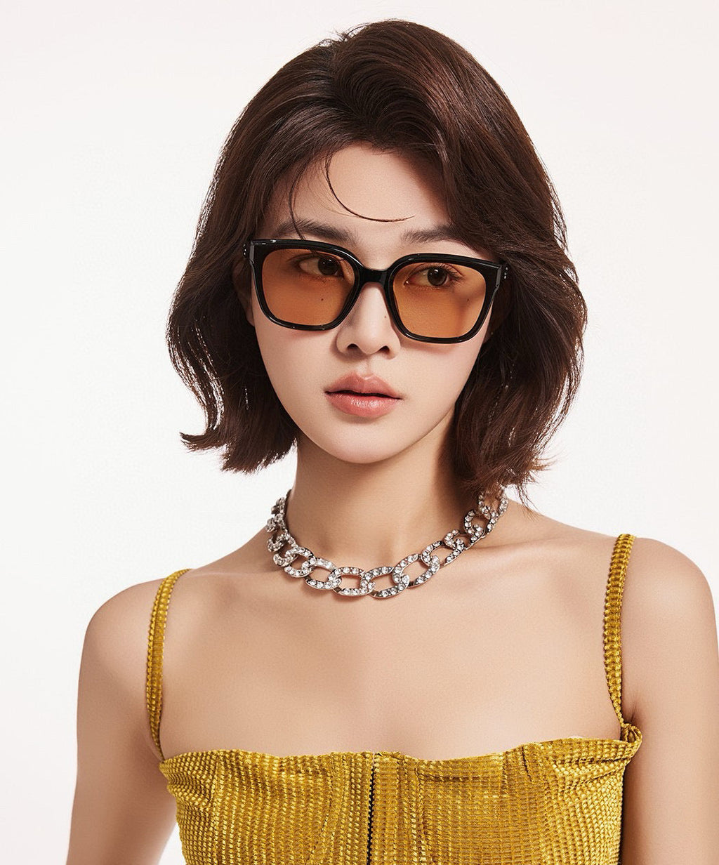 FOLDABLE SQUARE FRAME SUNGLASSES G4319 IN ACETATE