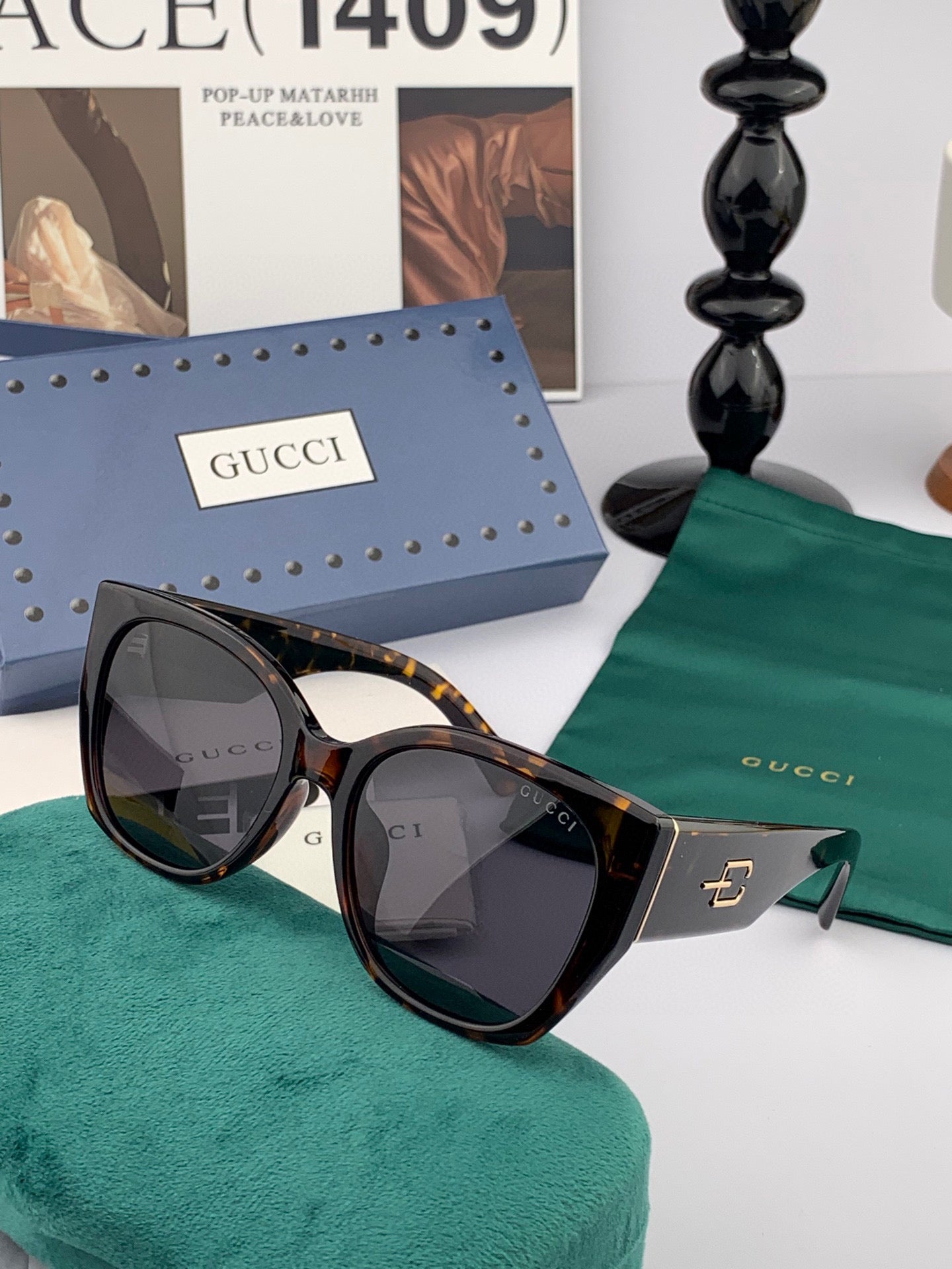 BUTTERFLY FRAME SUNGLASSES G9317 IN ACETATE