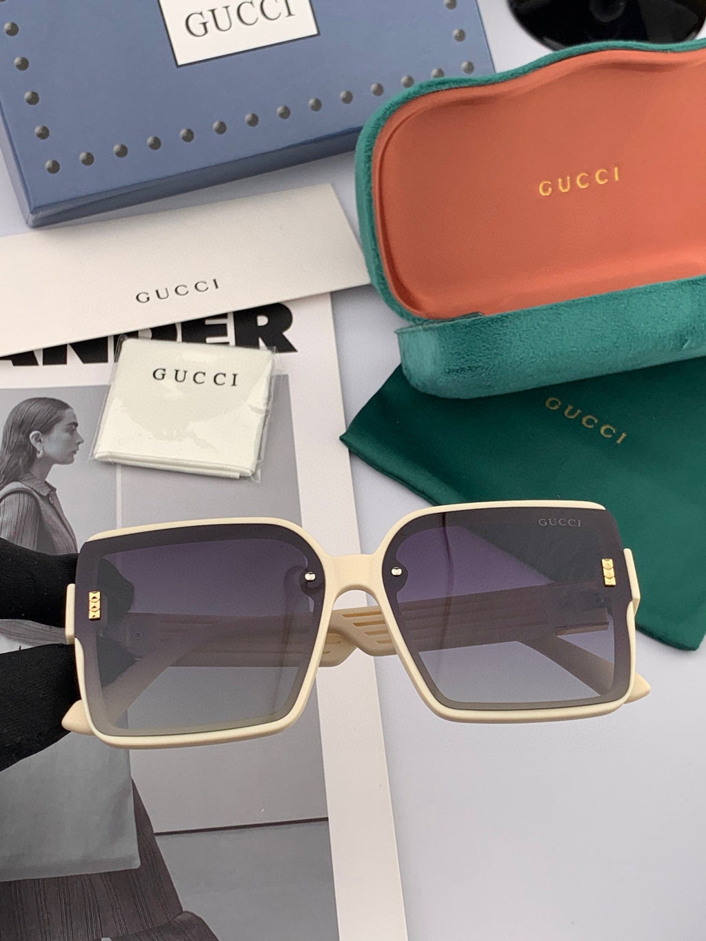GEOMETRIC FRAME SUNGLASSES G2519 IN ACETATE