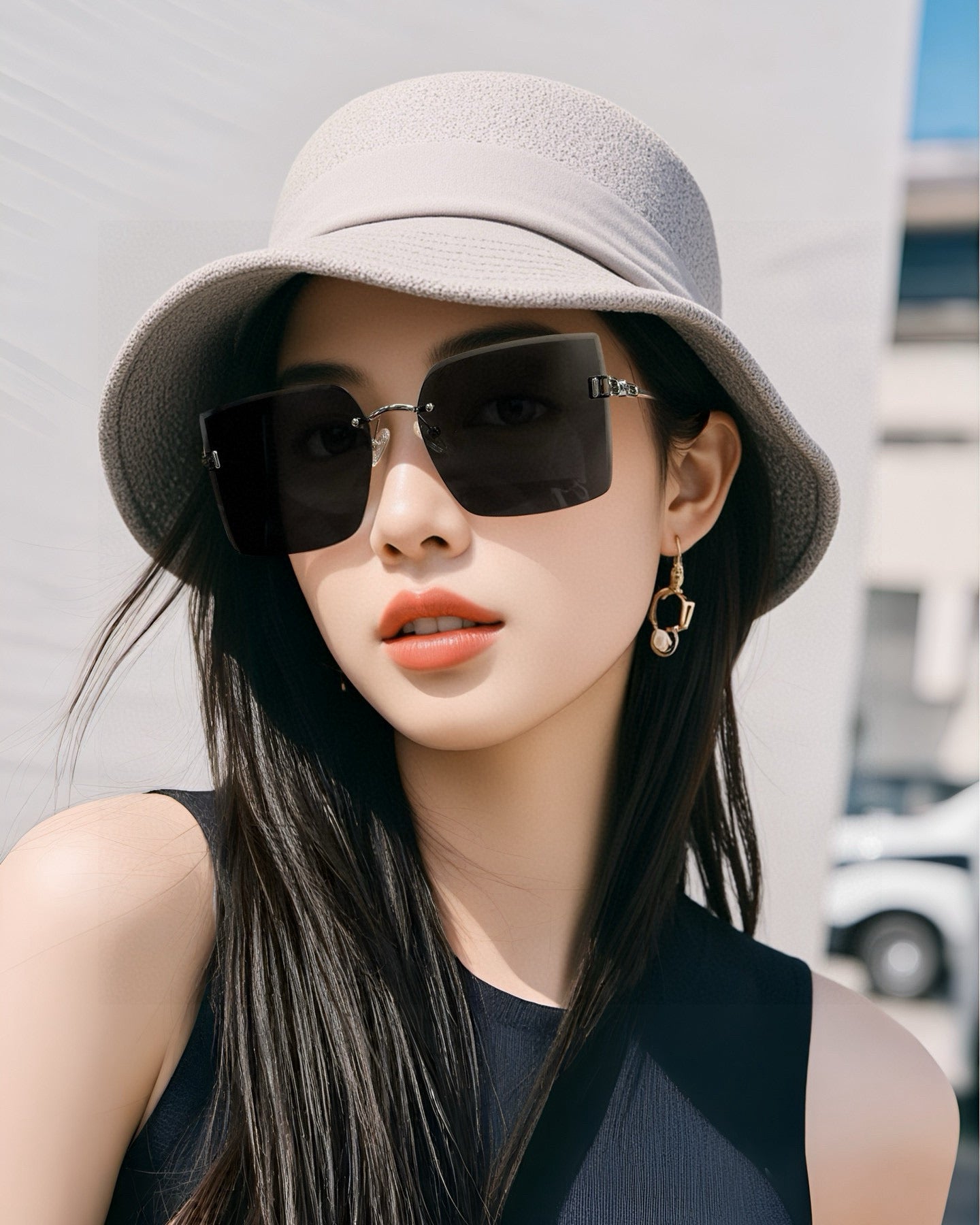 LOUIS VUITTON SQUARE SUNGLASS L9612 IN METAL
