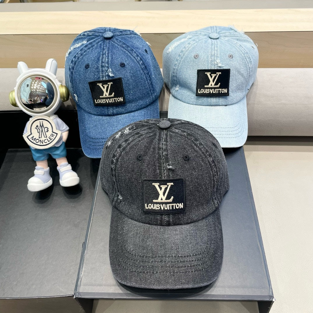 LOUIS VUITTON BASEBALL CAP IN CLASSIC BLUE DENIM 406960