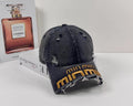 MM DISTRESSED EMBROIDERED BASEBALL CAP DENIM