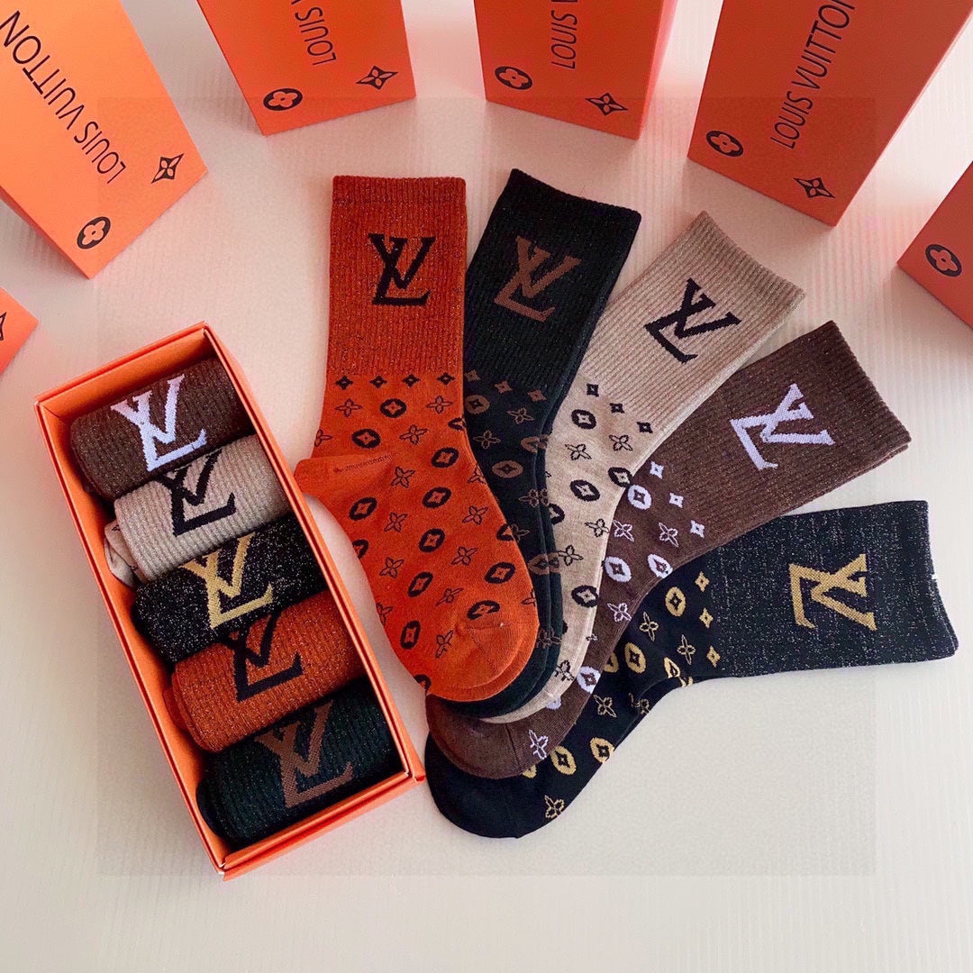 LOUIS VUITTON CREW SOCKS 140816 (1 BOX)