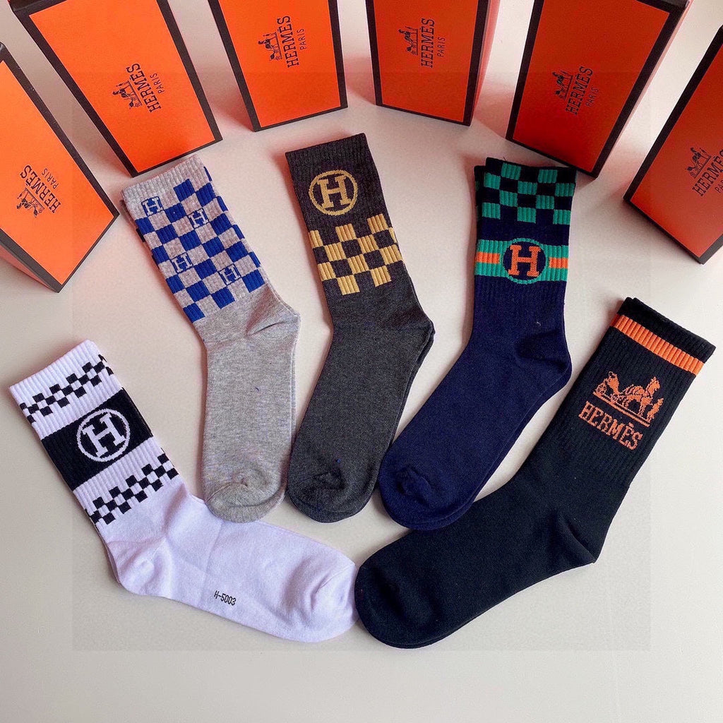 HERMES CREW SOCKS 284377 (1 BOX)