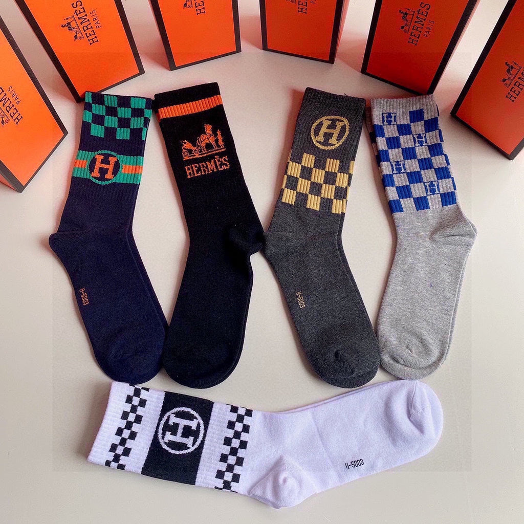 HERMES CREW SOCKS 284377 (1 BOX)