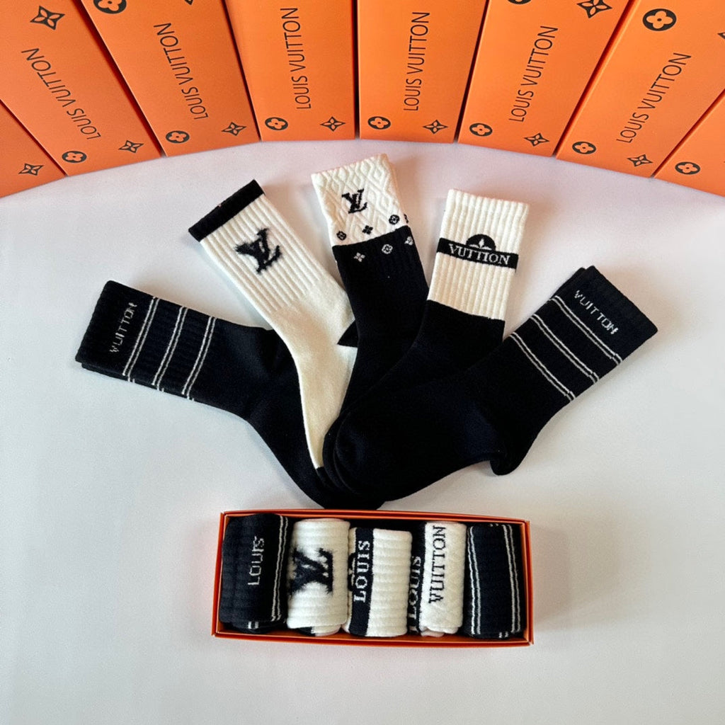 LOUIS VUITTON CREW SOCKS 407966 (1 BOX)