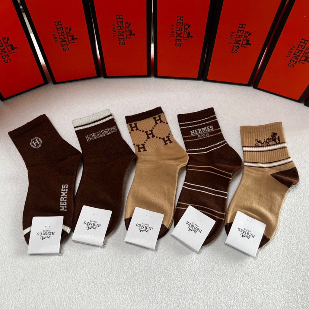 HERMES LOW-CUT SOCKS 410980 (1 BOX)