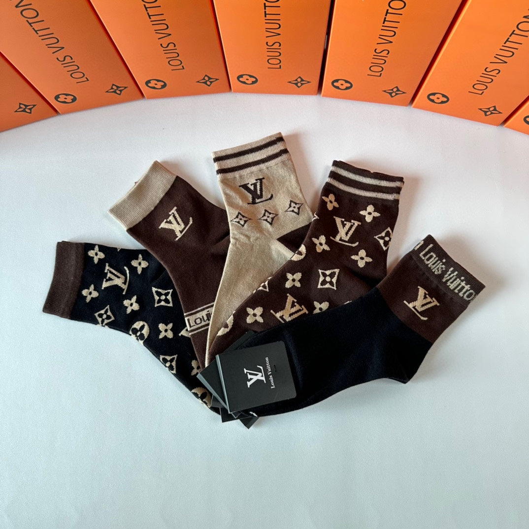 LOUIS VUITTON CREW SOCKS 410990 (1 BOX)