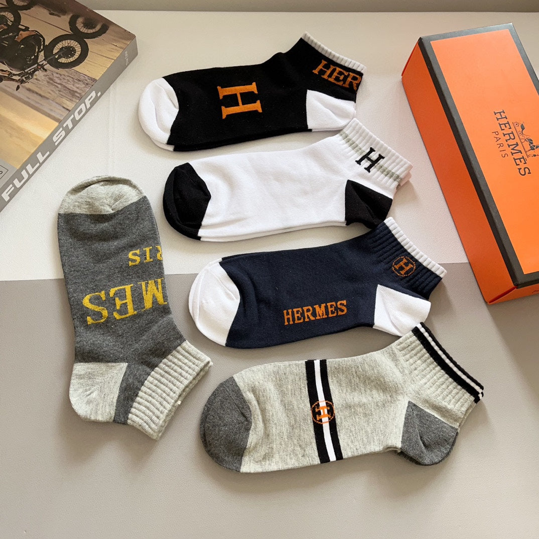 HERMES LOW-CUT SOCKS 188349 (1 BOX)