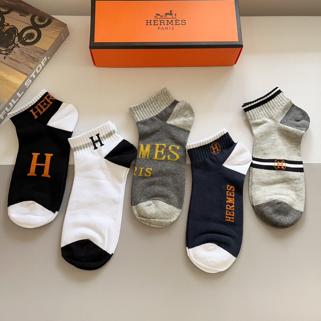 HERMES LOW-CUT SOCKS 188349 (1 BOX)