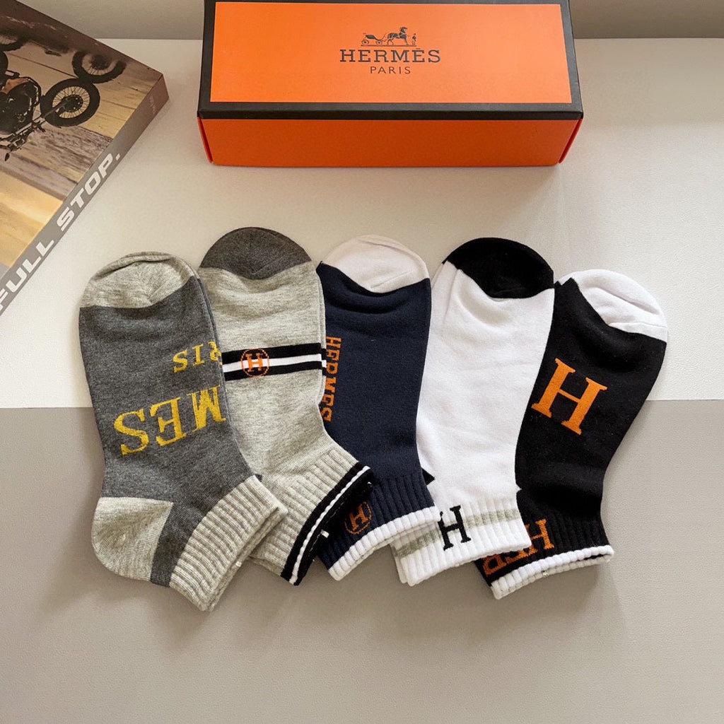HERMES LOW-CUT SOCKS 386004 (1 BOX)