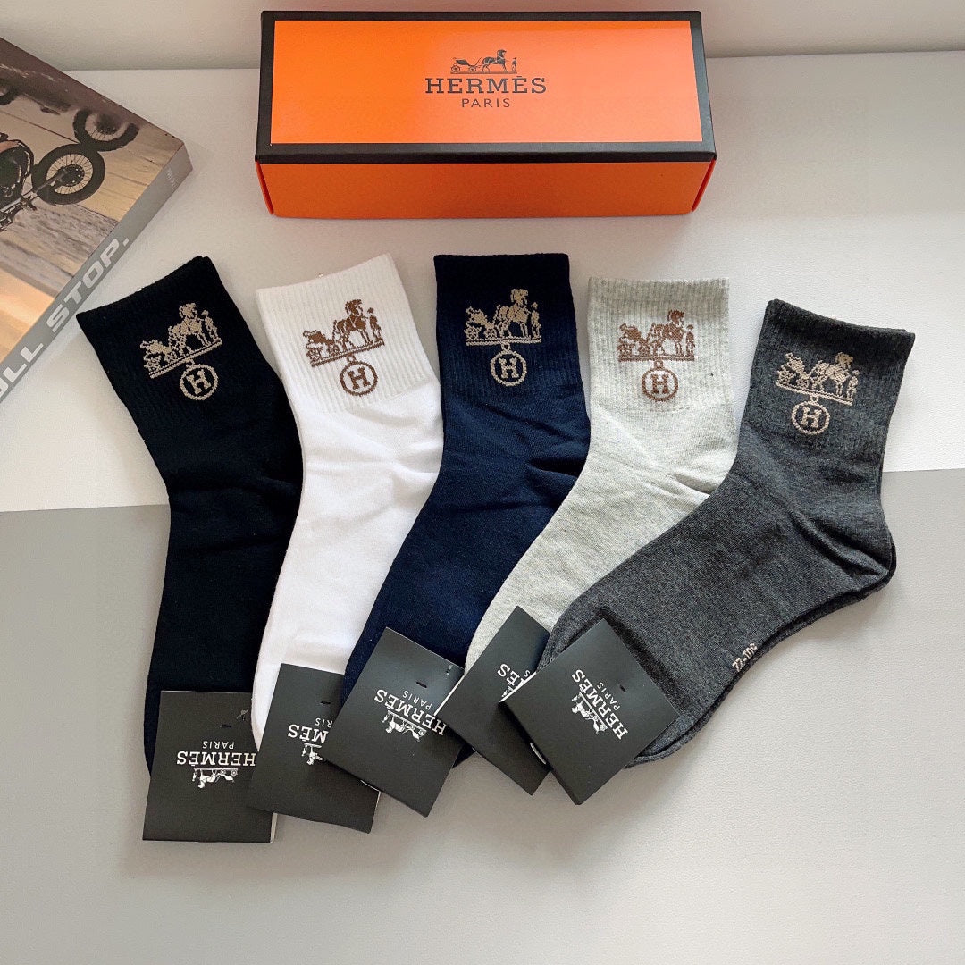 HERMES LOW-CUT SOCKS 393781 (1 BOX)