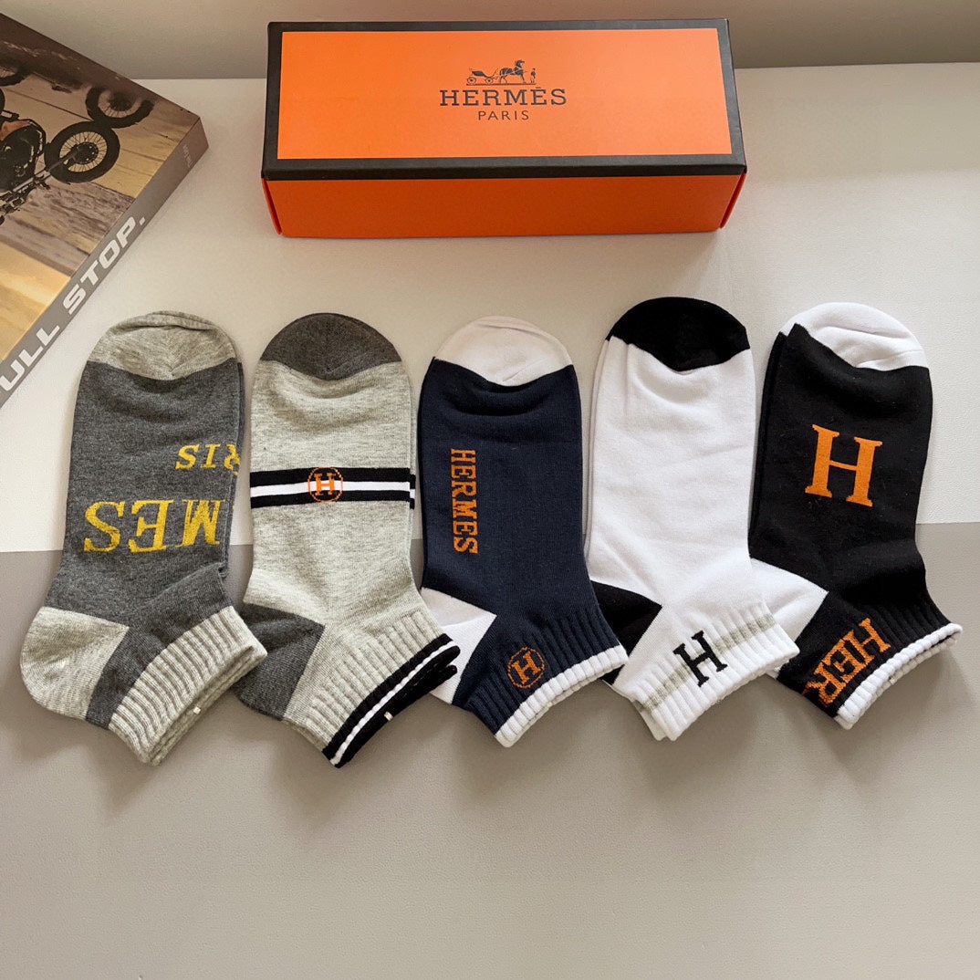 HERMES ANKLE SOCKS 406357 (1 BOX)