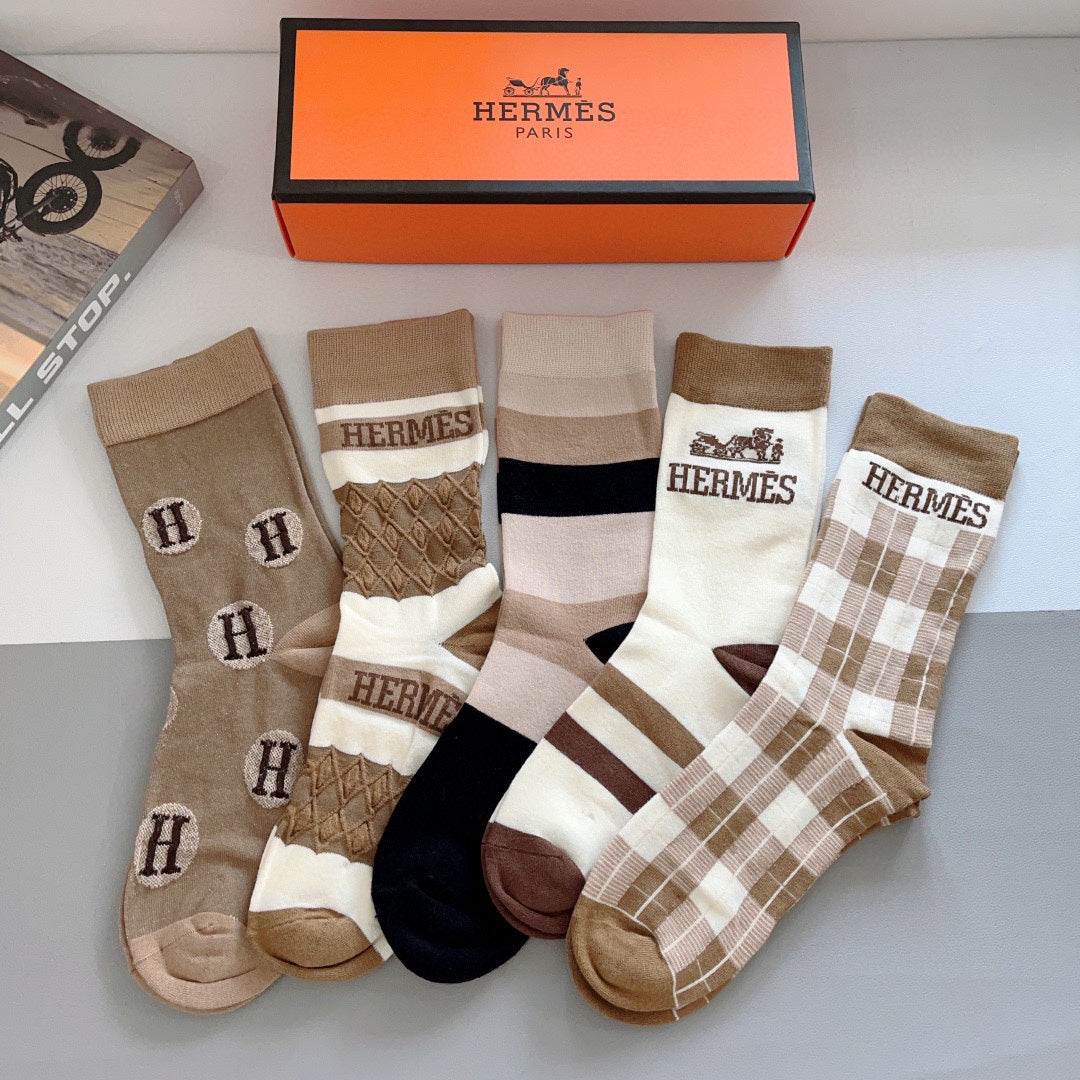 HERMES LOW-CUT SOCKS 406370 (1 BOX)