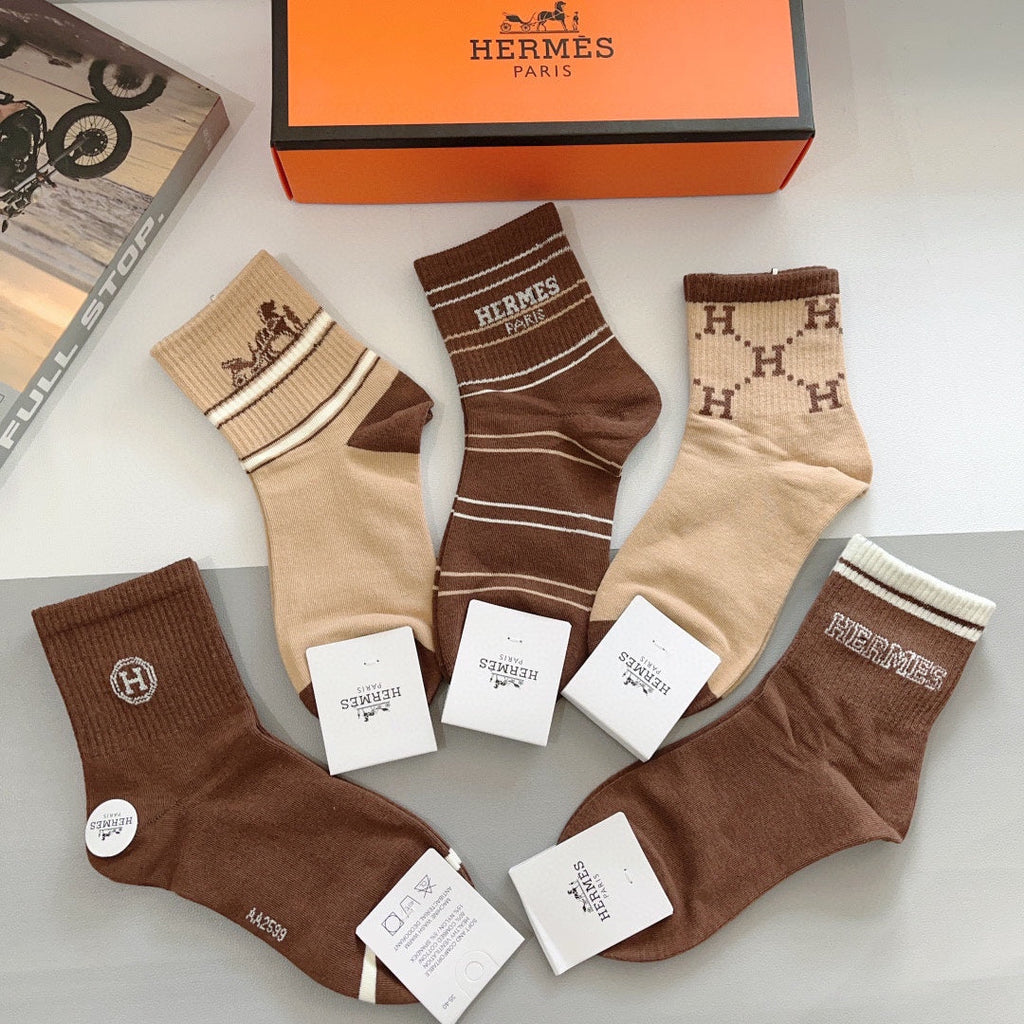 HERMES LOW-CUT SOCKS 408002 (1 BOX)