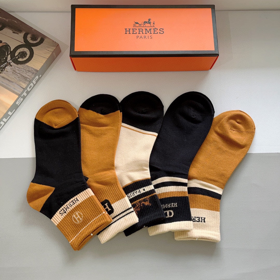 HERMES LOW-CUT SOCKS 412631 (1 BOX)