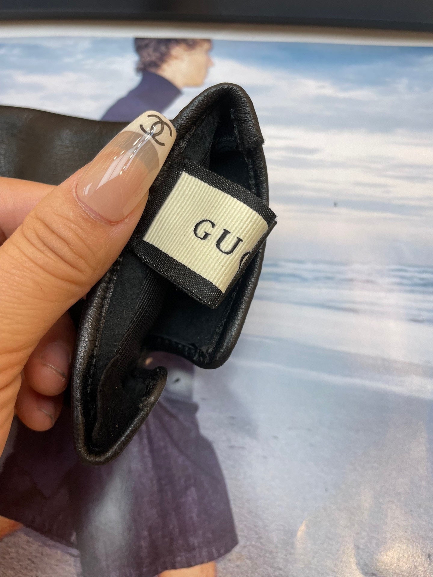 GUCCI FINGERLESS GLOVES WITH HORSEBIT IN BLACK LAMBSKIN 463853
