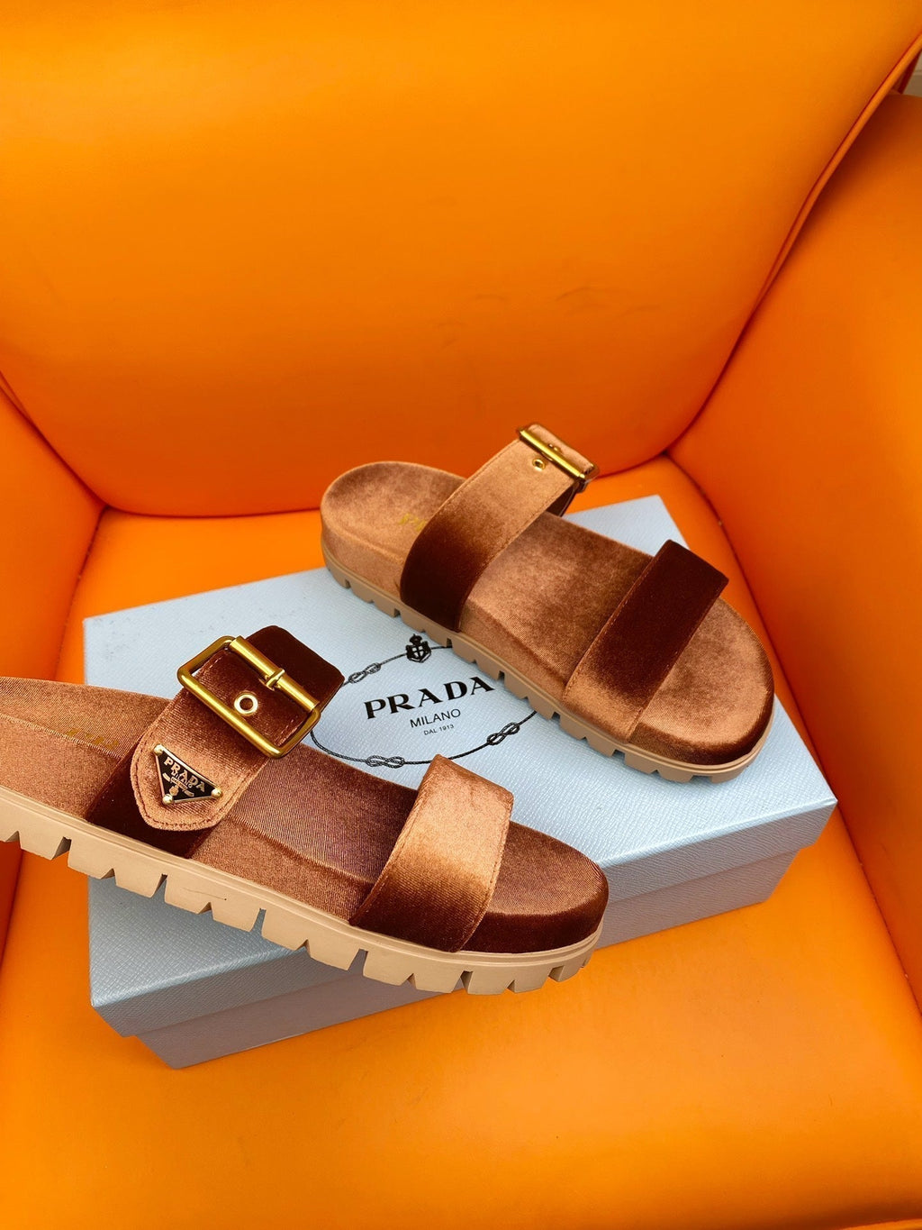 PRADA Pra Slides 10 Velvet Orange