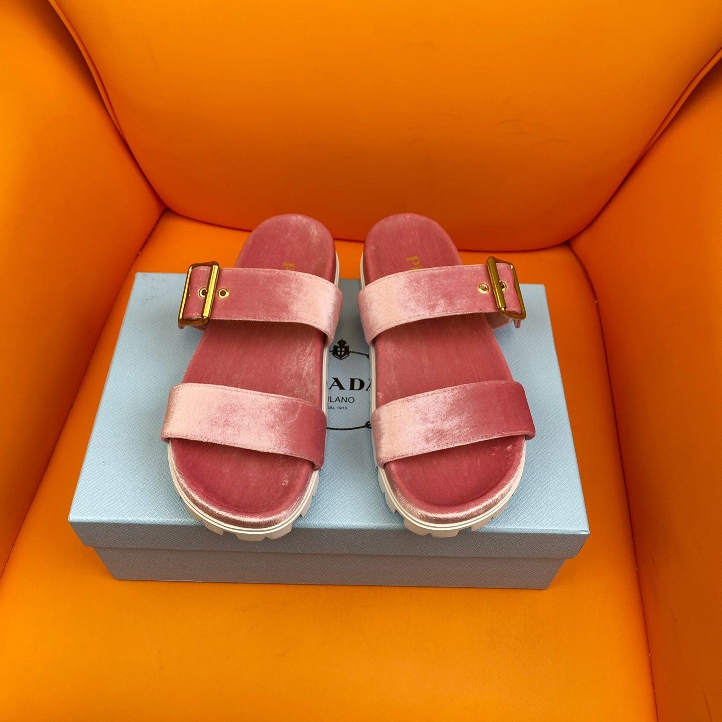 PRADA Pra Slides 10 Velvet Pink