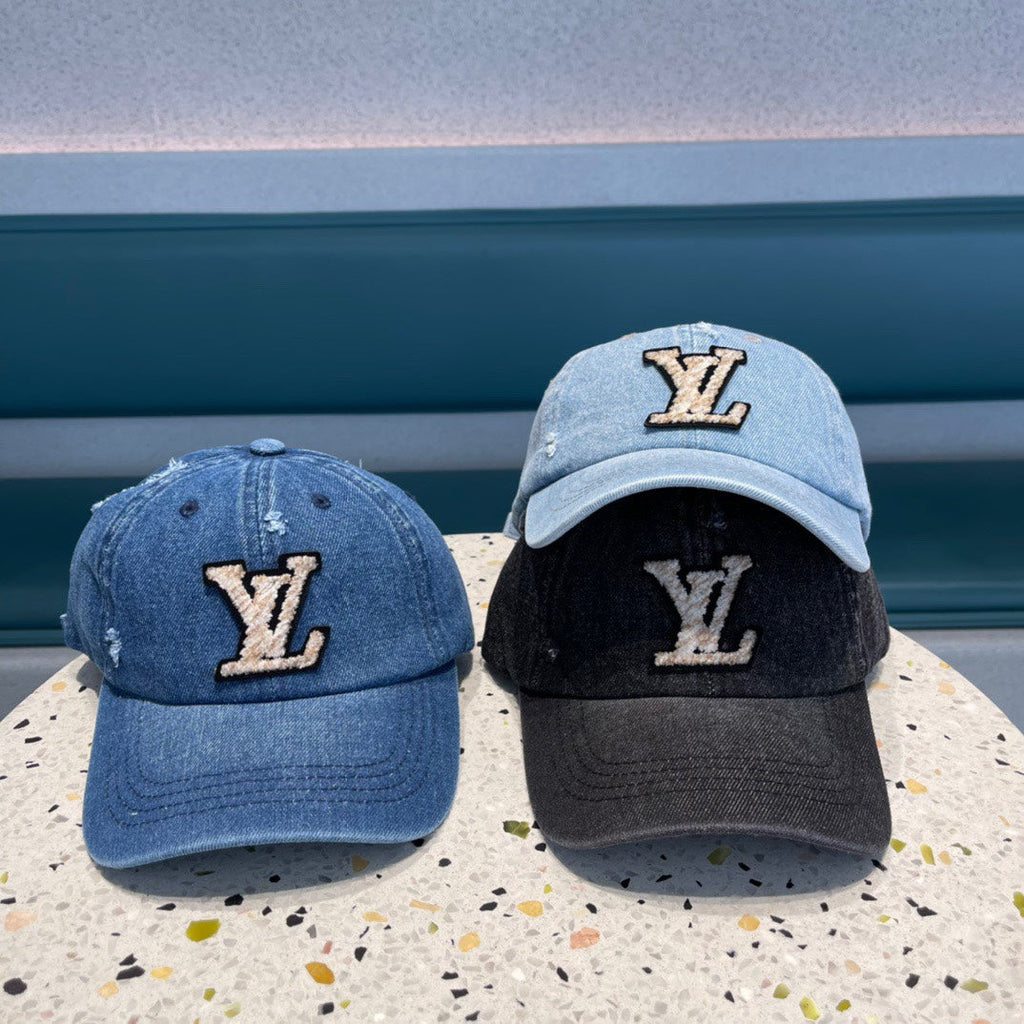 LOUIS VUITTON BASEBALL CAP IN CLASSIC BLUE DENIM 433085