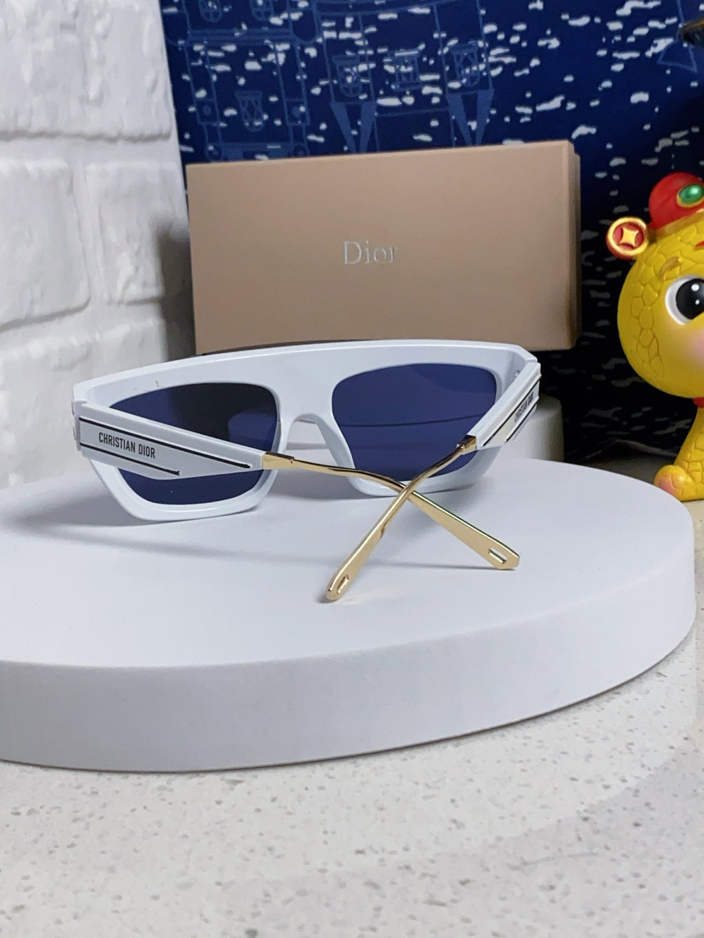 DIOR MONTAIGNE SUNGLASS CLUB M7U IN WHITE ACETATE