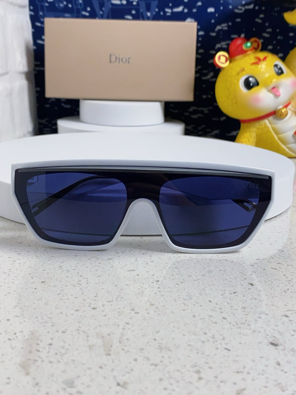 DIOR MONTAIGNE SUNGLASS CLUB M7U IN WHITE ACETATE