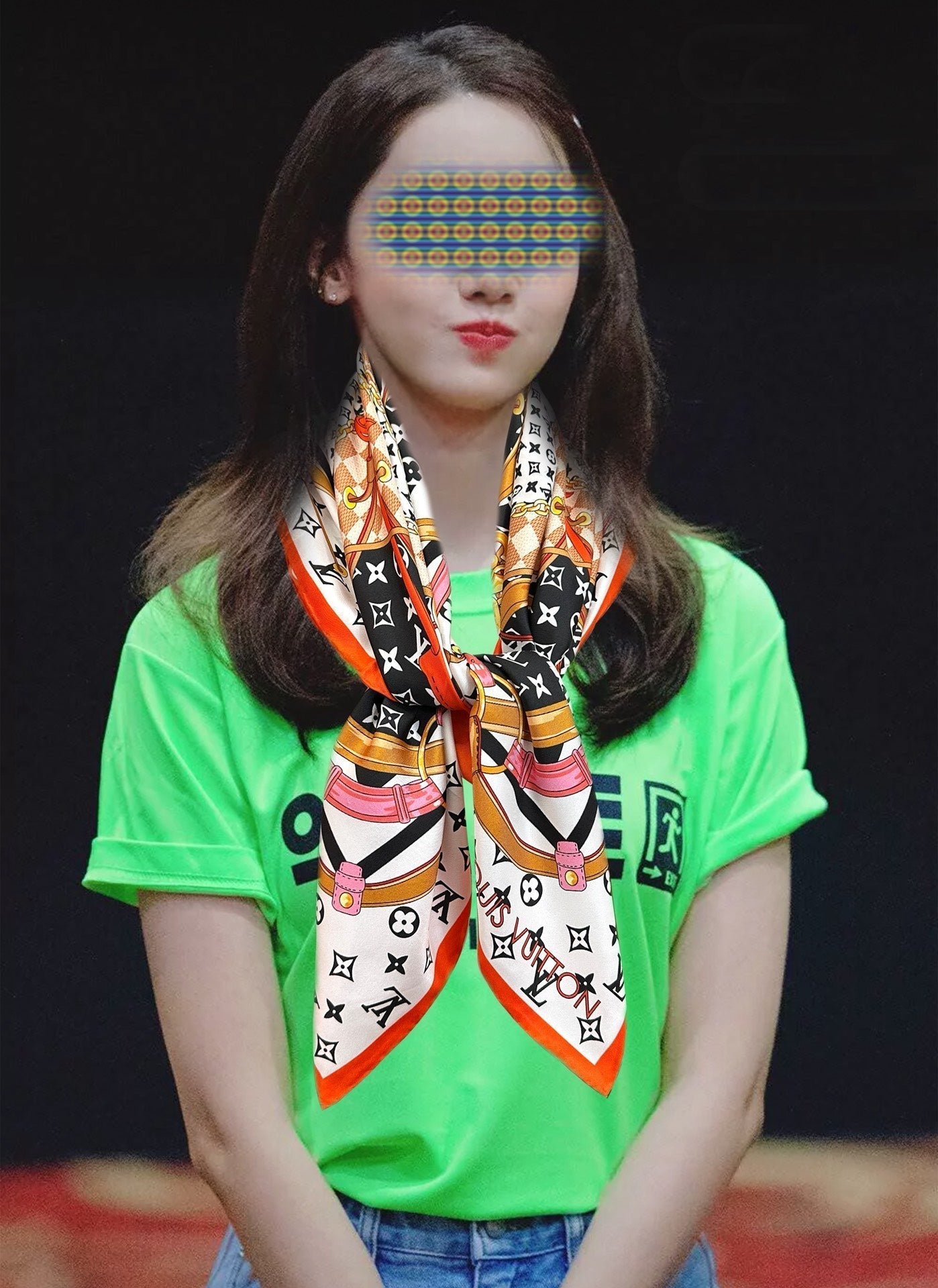 LOUIS VUITTON LV SCARF 90 CM IN SILK 729071