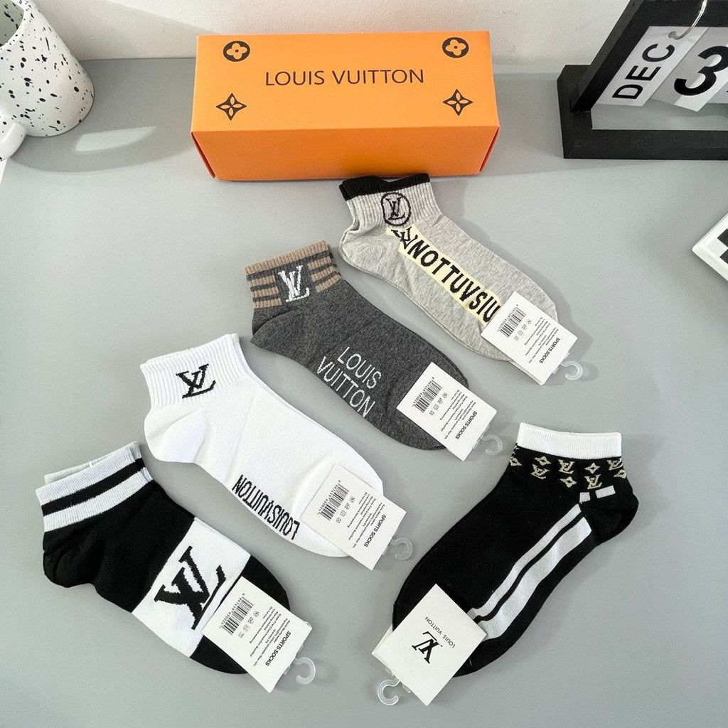 LOUIS VUITTON LOW-CUT SOCKS 425567 (1 BOX)