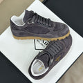 PRADA TRAIL FADED SUEDE SNEAKERS CHARCOAL