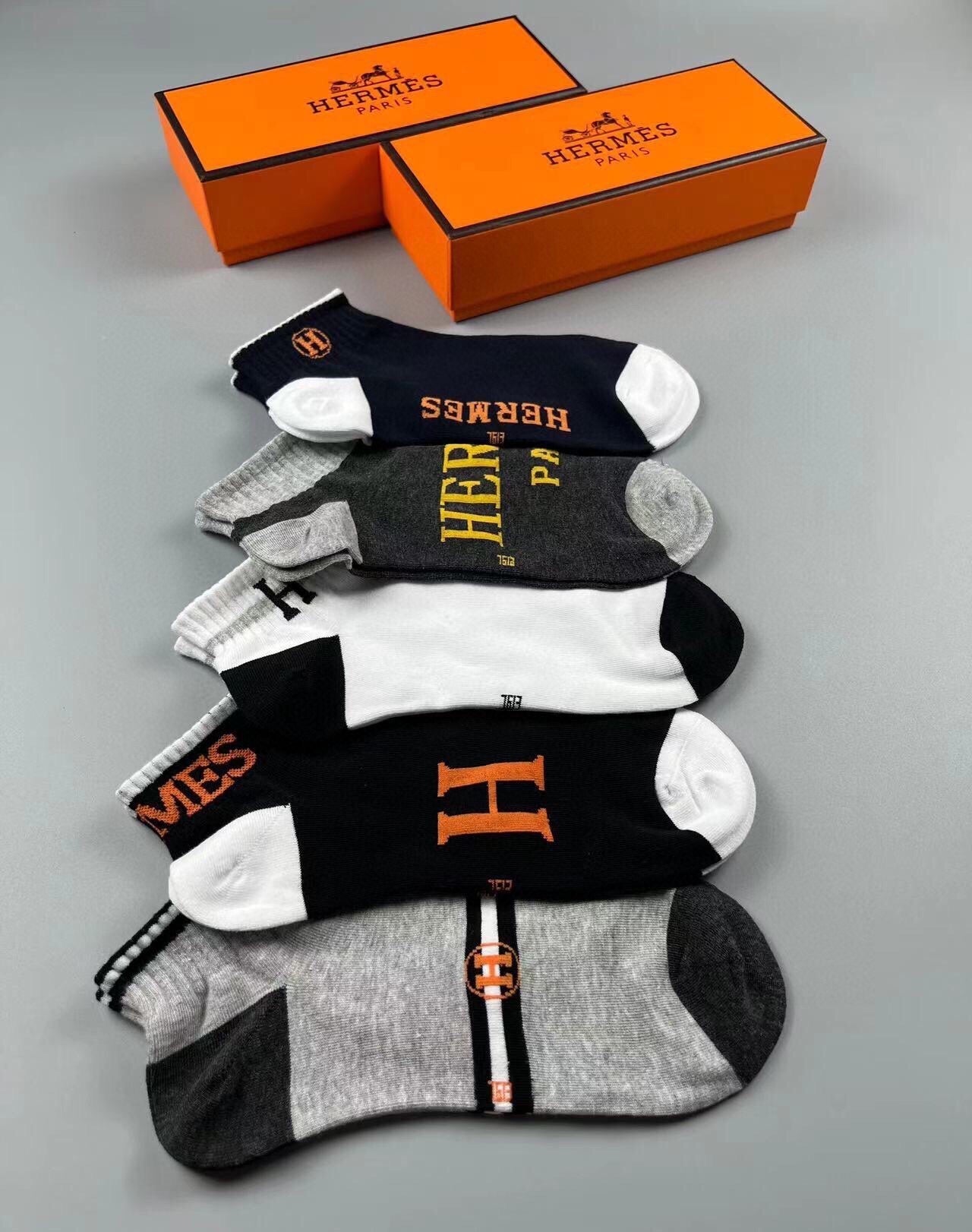 HERMES LOW-CUT SOCKS 291041 (1 BOX)